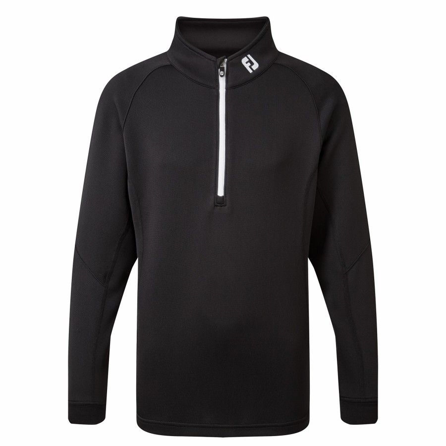 Herren FootJoy Bekleidung | Fj Junior Chill-Out Pullover Schwarz