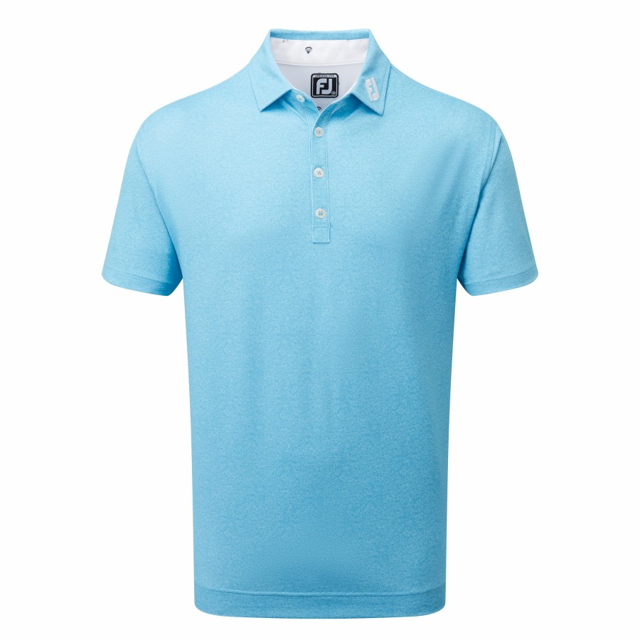 Herren FootJoy Shirts | Pique Mit Texturdruck Und Fallschirmbesatz Pool