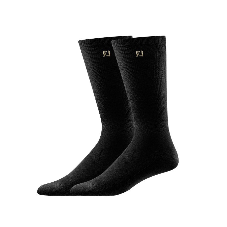 Herren FootJoy Socken | Prodry Crew 2 Pair Pack Schwarz