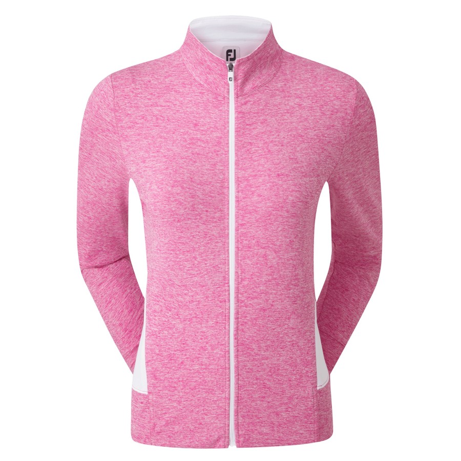 Damen FootJoy | Elastische Damenjacke, Meliert Rosa / Weis