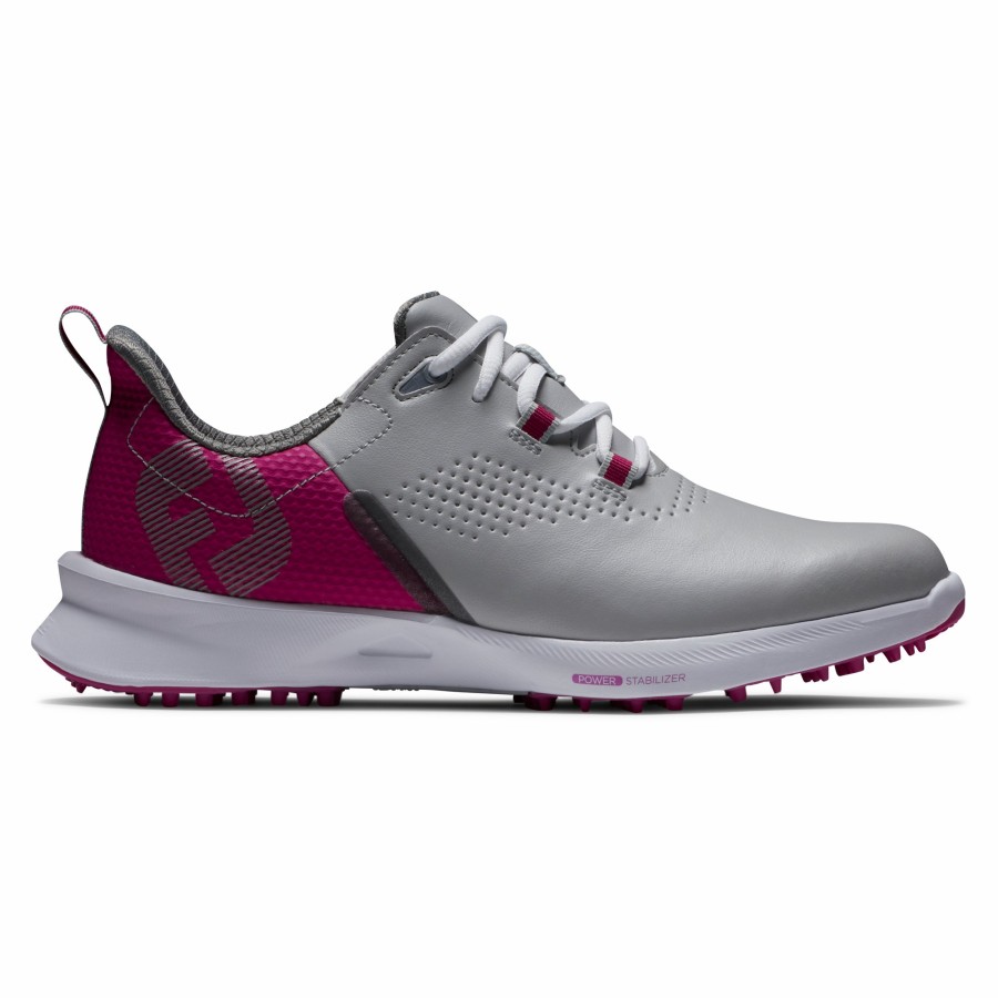 Damen FootJoy Schuhe Ohne Spikes | Fj Fuel Damen Grau / Beere