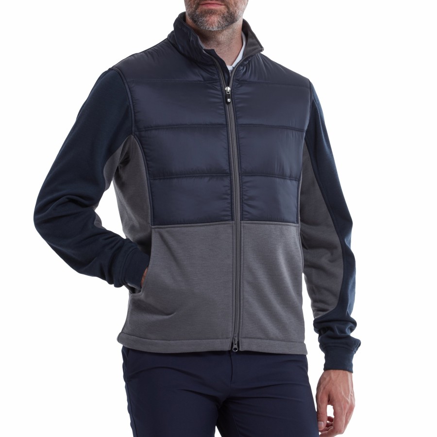 Herren FootJoy | Hybrid Thermo-Jacke Marine / Charcoal