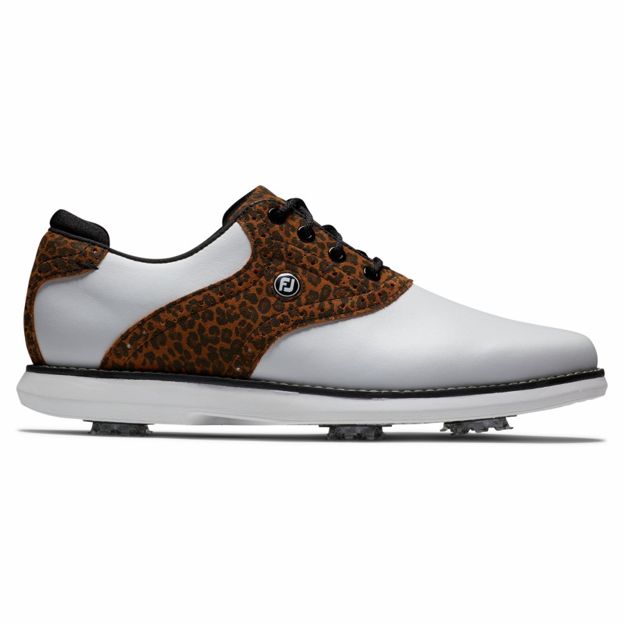 Damen FootJoy | Fj Traditions Damen Weis / Schwarz / Gepard