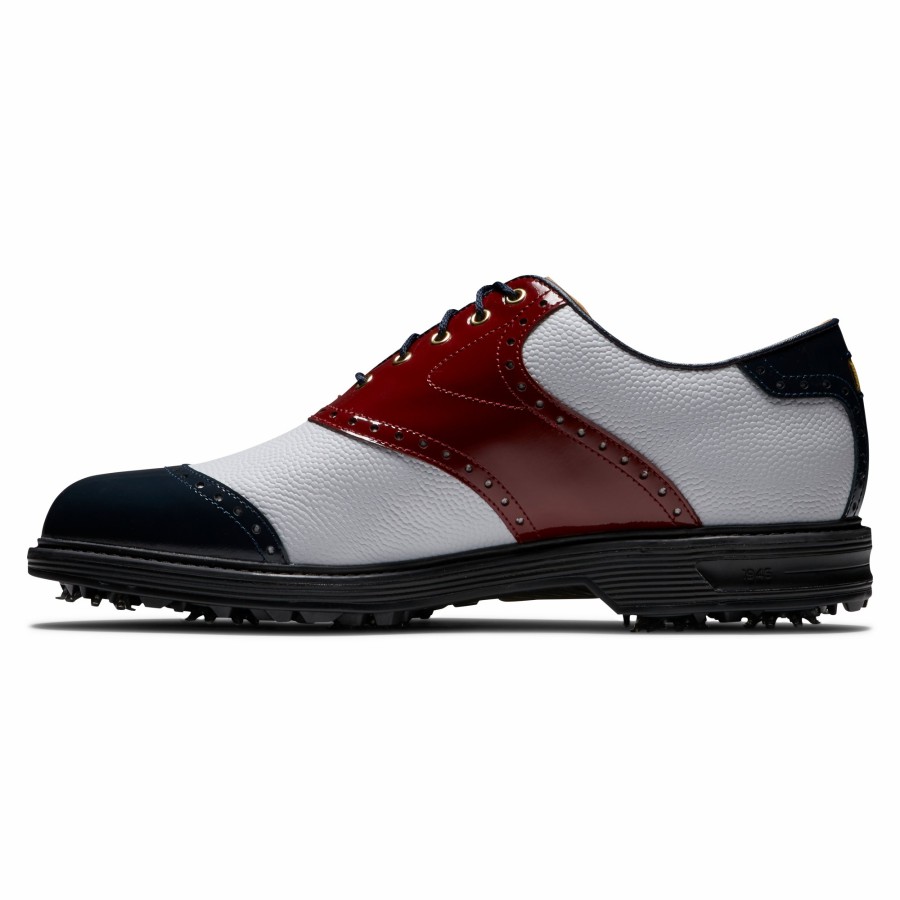 Herren FootJoy Schuhe Mit Spikes | Centennial Collection Premiere Series Wilcox Red/ White / Blue