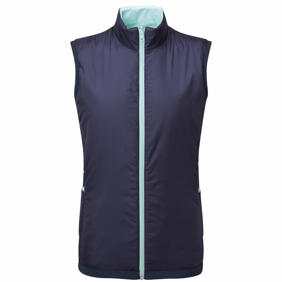 Damen FootJoy | Damen Thermo Wende-Weste Marine / Aquamarine