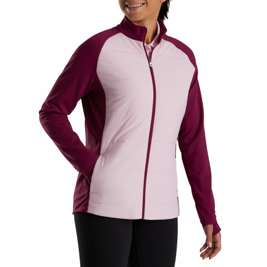 Damen FootJoy | Hybrid-Jacke Damen Feige / Pink