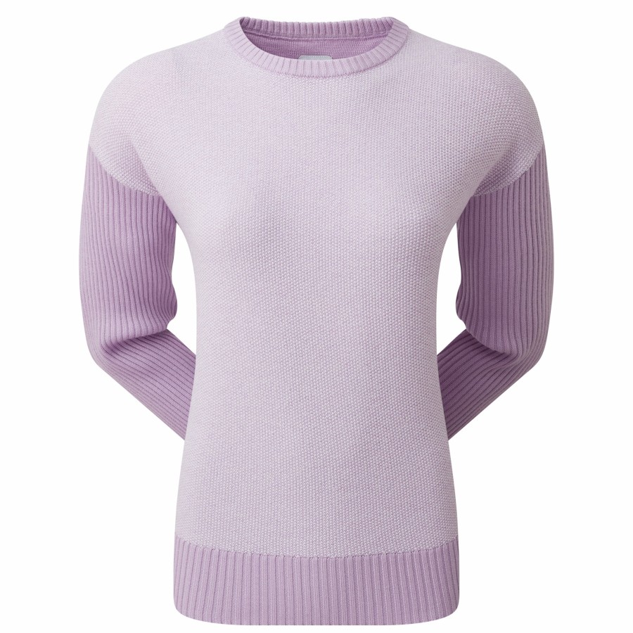 Damen FootJoy | Rundhalds Pullover Lila Wolke