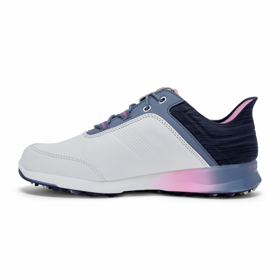 Damen FootJoy Schuhe Ohne Spikes | Stratos Damen Weis / Navy / Pink