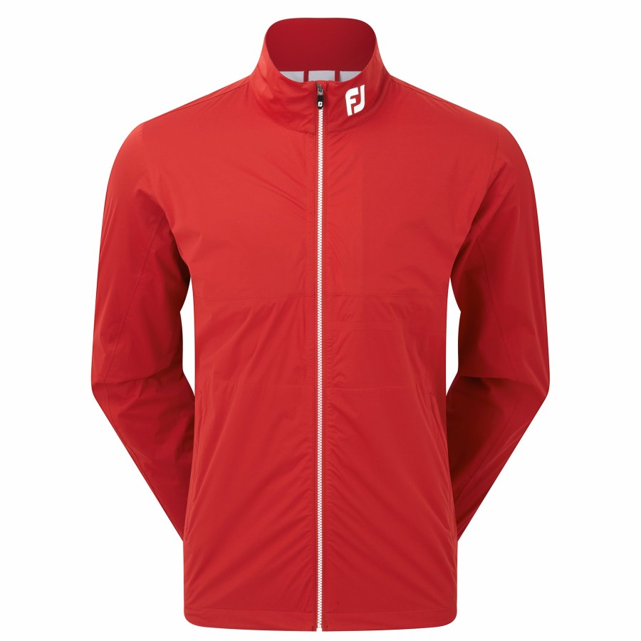 Herren FootJoy Uberbekleidung | Hydroknit Full Zip-Jacke Rot / Weis