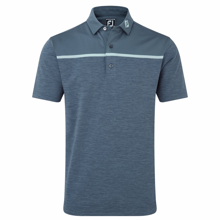 Herren FootJoy | Jersey Mit Ausbrennern Blaustein