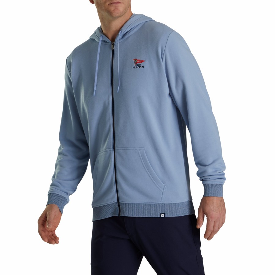 Herren FootJoy | 2023 U.S. Open Full-Zip Hoodie Blau