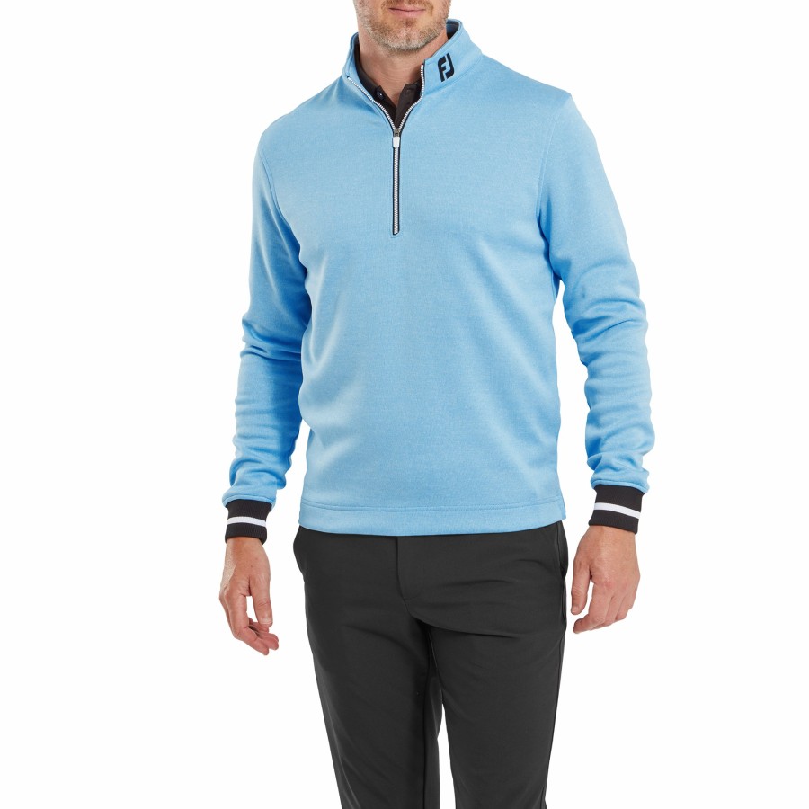 Herren FootJoy Base/Midlayer | Gerippter Chill-Out Heather Pool