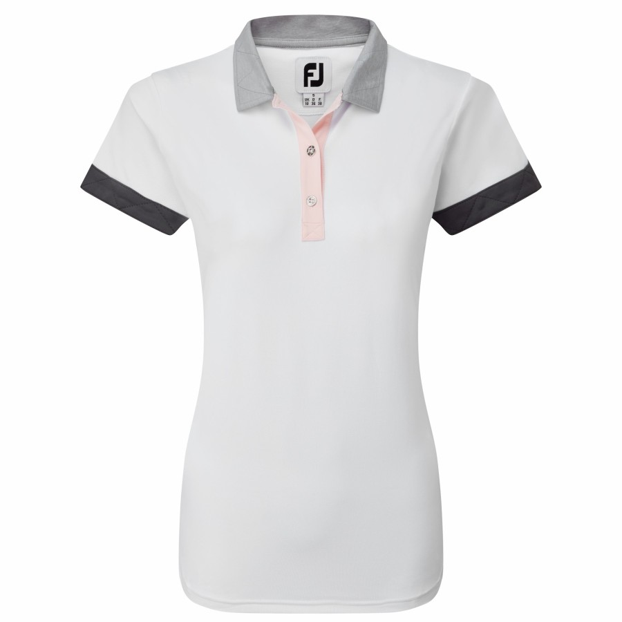 Damen FootJoy | Pikee Mit Colorblock Weis