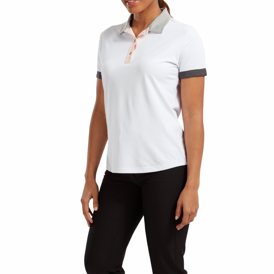 Damen FootJoy | Pikee Mit Colorblock Weis