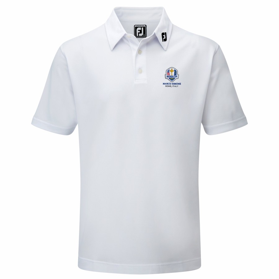 Herren FootJoy Bekleidung | Ryder Cup Junior Stretch Pique Weiss