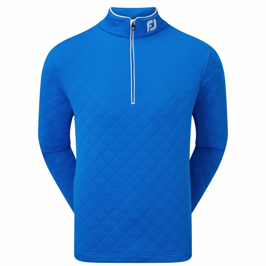 Herren FootJoy Base/Midlayer | Fj Chill-Out Mit Rautenstepp Blau / Weis