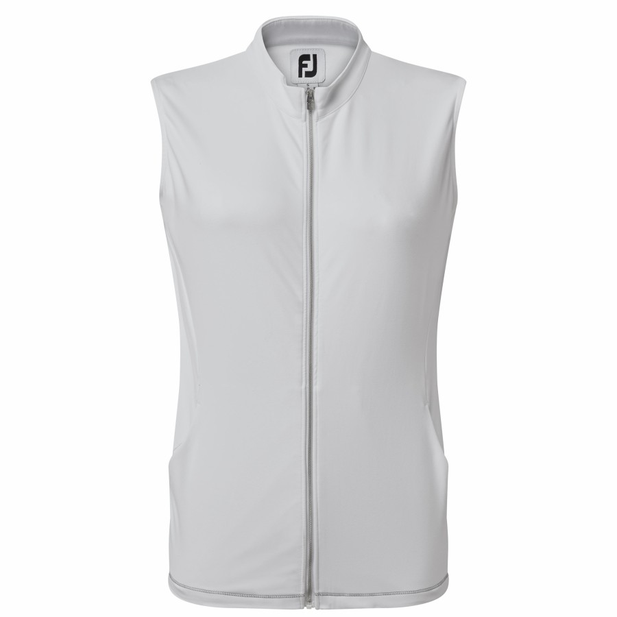 Damen FootJoy Base/Midlayer | Weste Mit Reisverschluss Weis