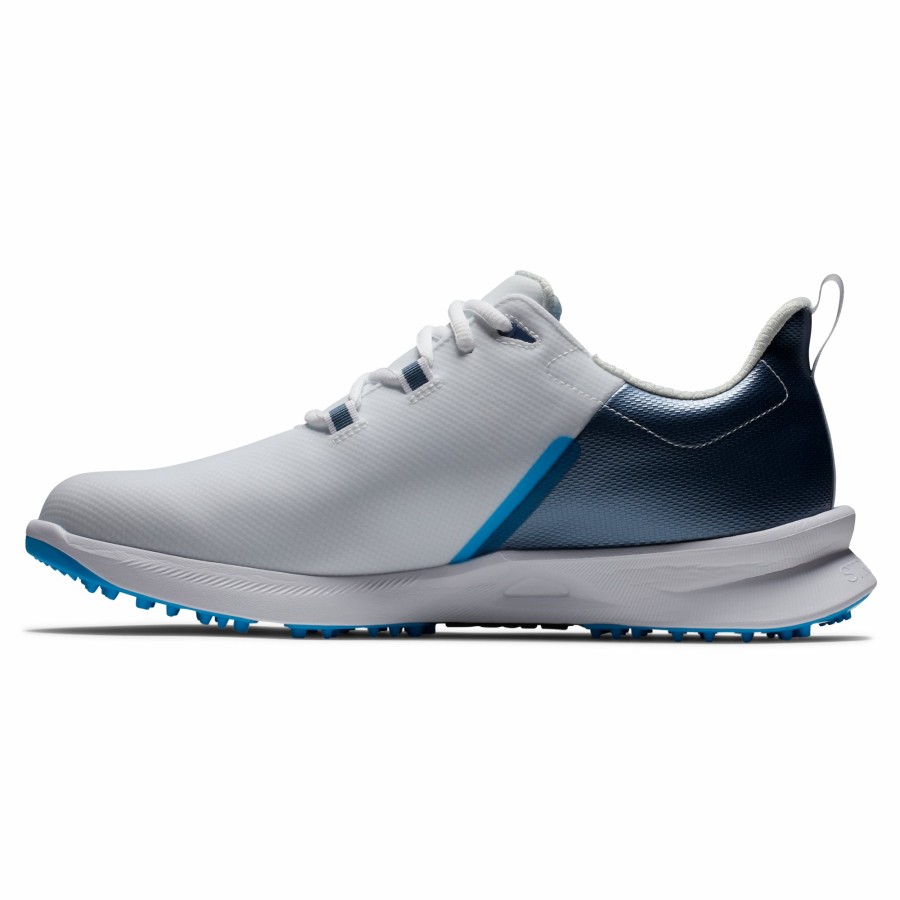 Herren FootJoy Schuhe Ohne Spikes | Fj Fuel Sport Weis / Navy / Blau