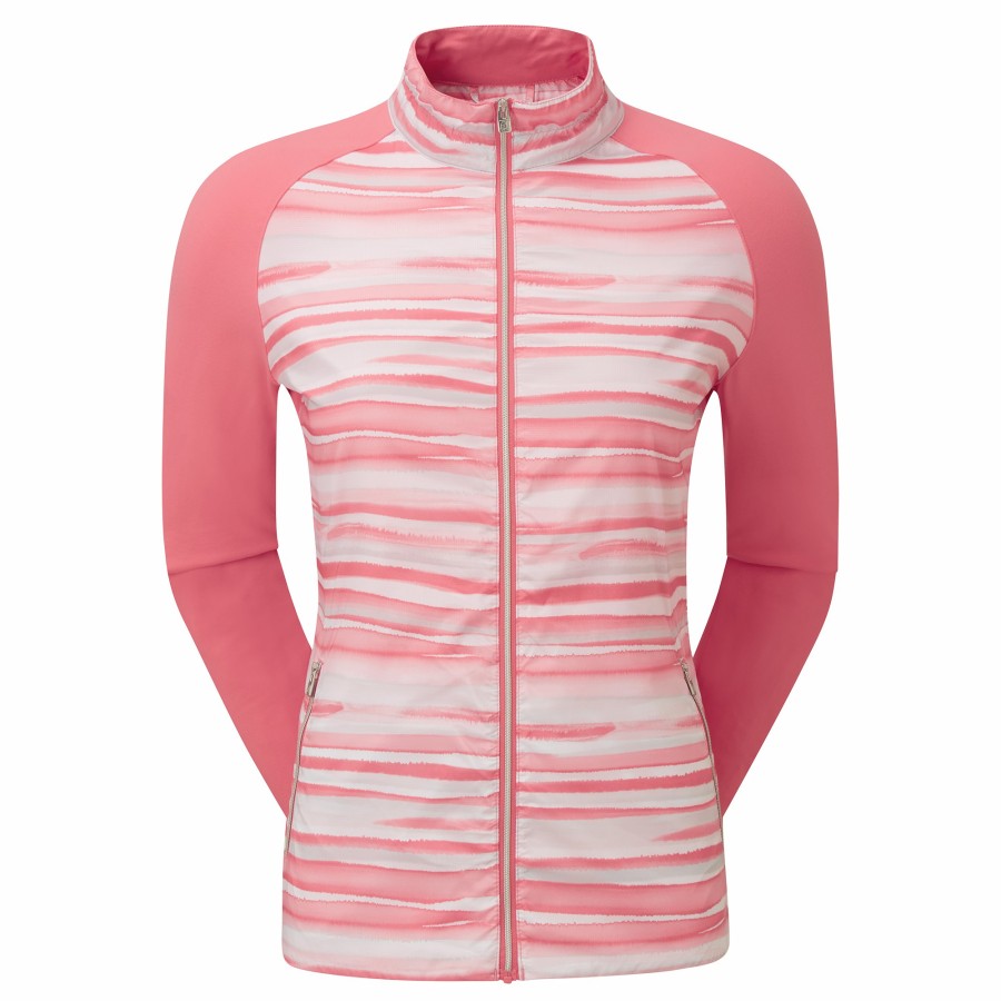 Damen FootJoy | Watercolour Hybrid-Jacke Koralle Hell