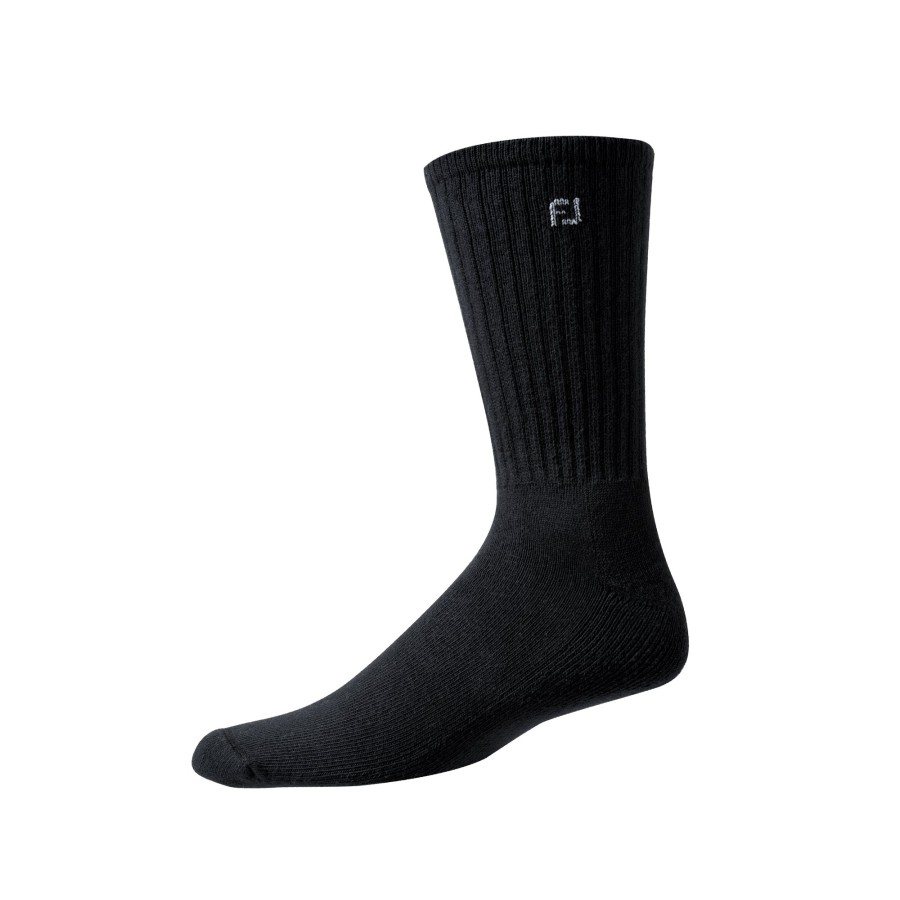 Herren FootJoy Socken | Prodry Lightweight Crew Schwarz