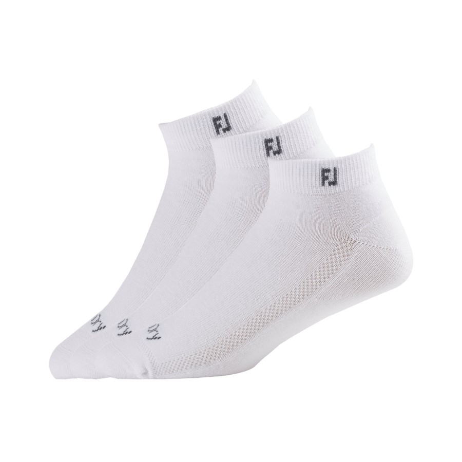 Herren FootJoy Socken | Prodry Lightweight Sport 3 Pairs Pack Weis