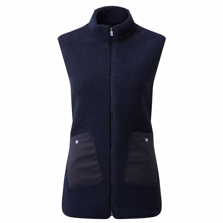 Damen FootJoy Base/Midlayer | Sherpa Weste Navy