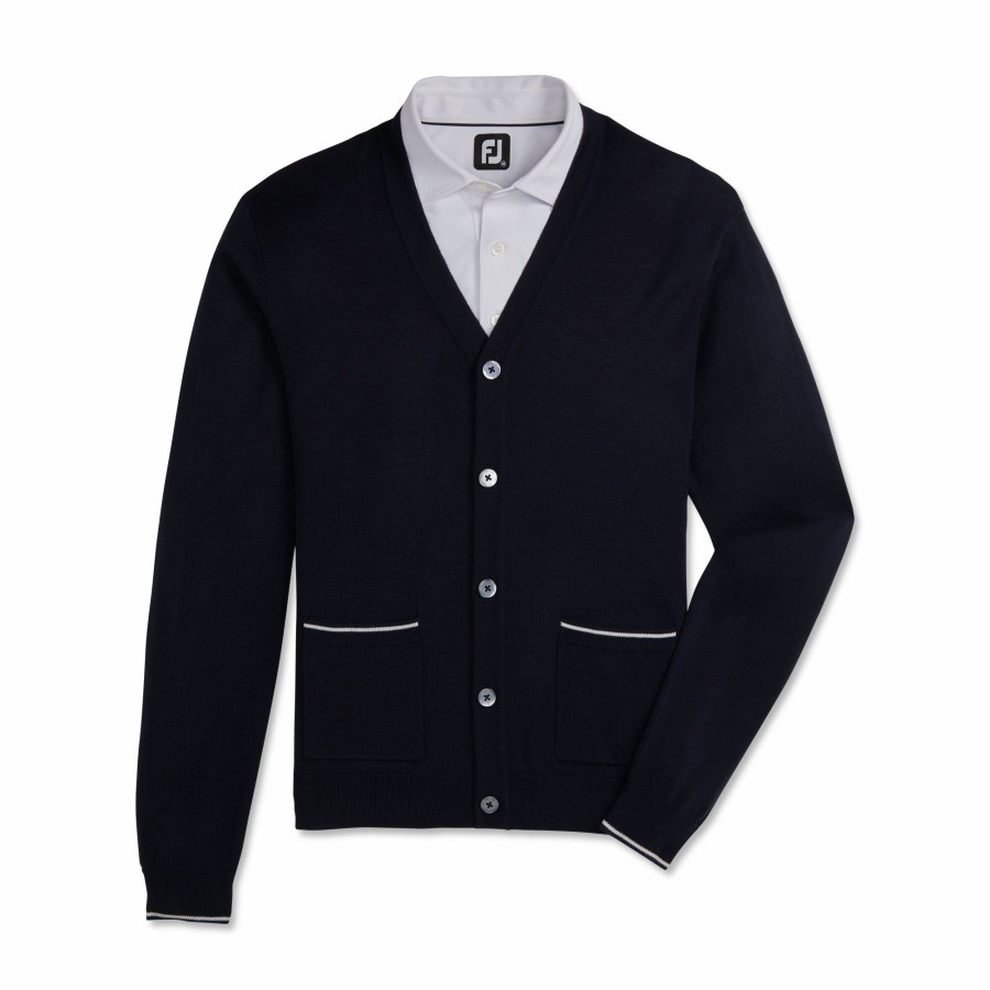 Herren FootJoy | Centennial Collection Cardigan Sweater Navy