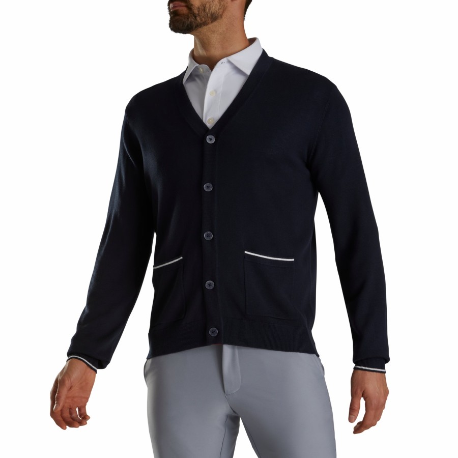 Herren FootJoy | Centennial Collection Cardigan Sweater Navy