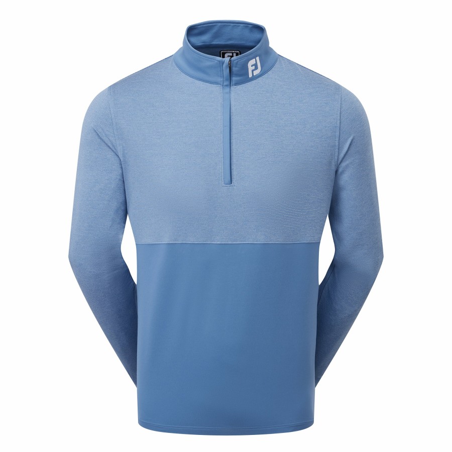 Herren FootJoy Base/Midlayer | Space Dye Block Chill-Out Saphir