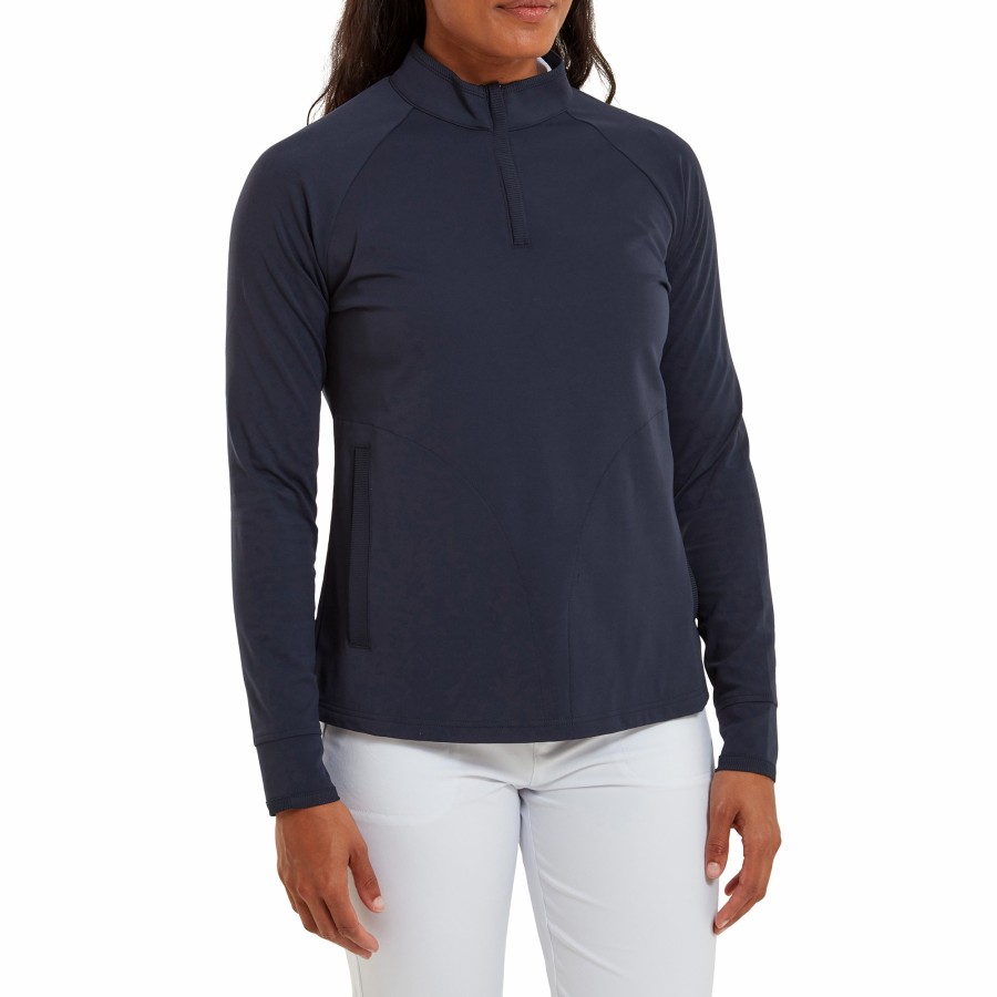 Damen FootJoy Base/Midlayer | Half-Zip Midlayer Navy