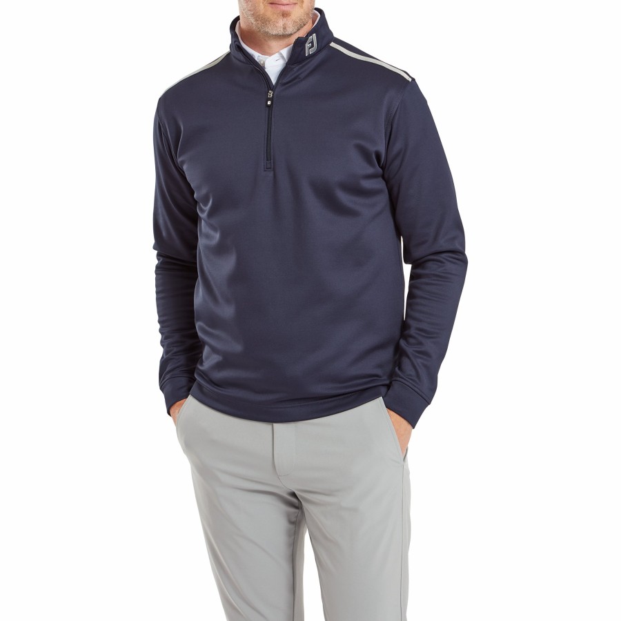 Herren FootJoy Base/Midlayer | Jersey Chill-Out Navy / Grau