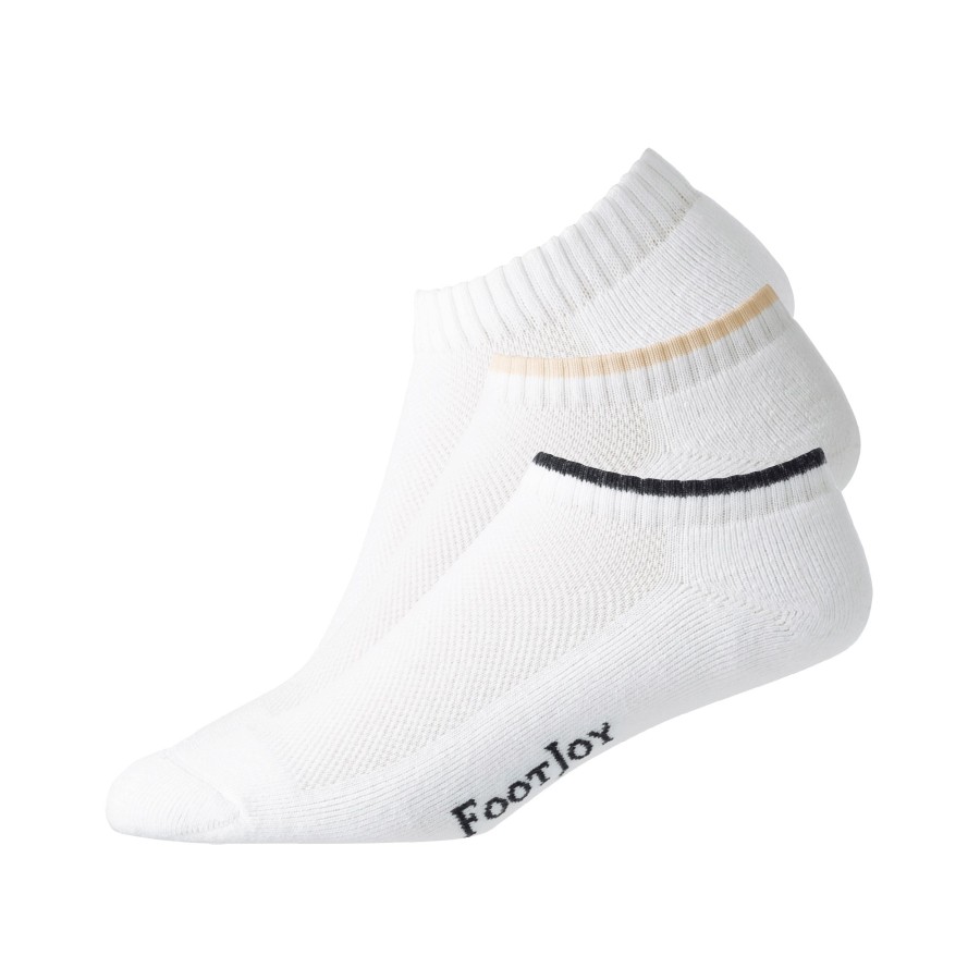 Damen FootJoy Socken | Comfortsof Low Cut 3 Pair Pack Women Weis