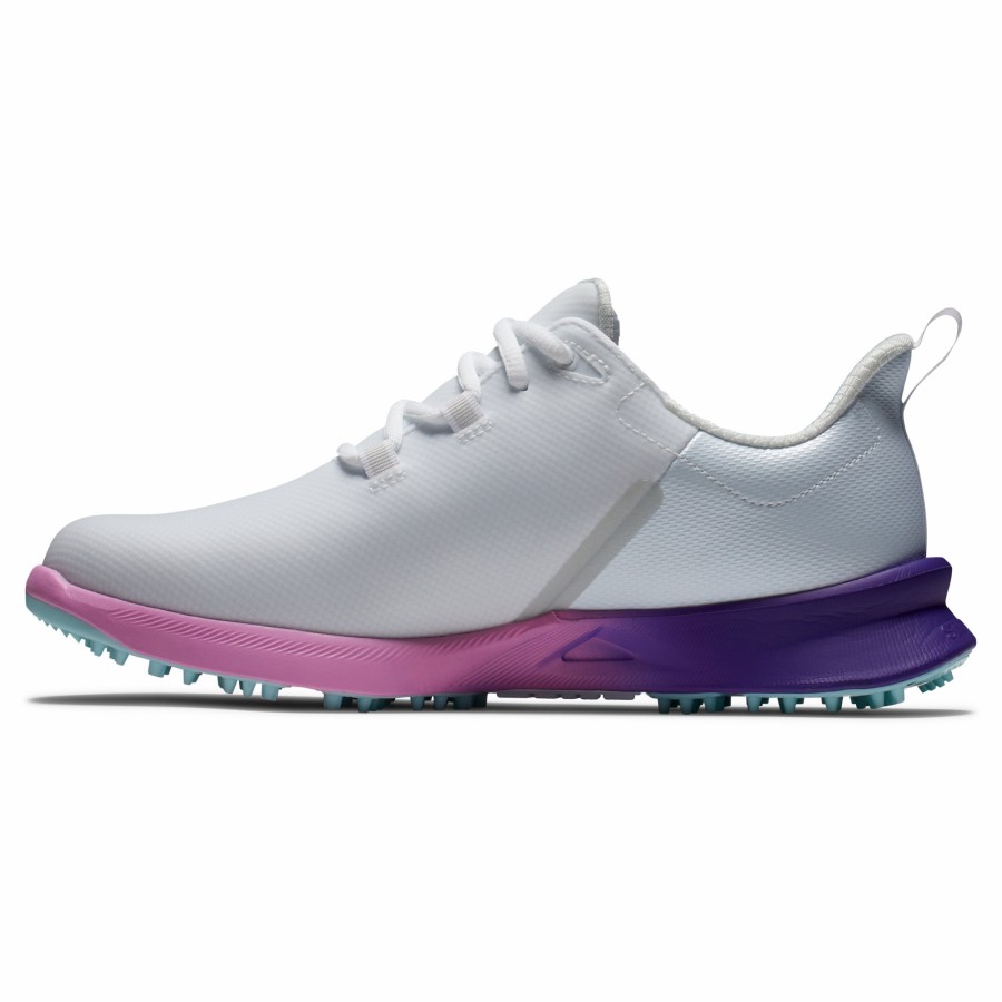 Damen FootJoy Schuhe Ohne Spikes | Fj Fuel Sport Weis / Lila / Pink