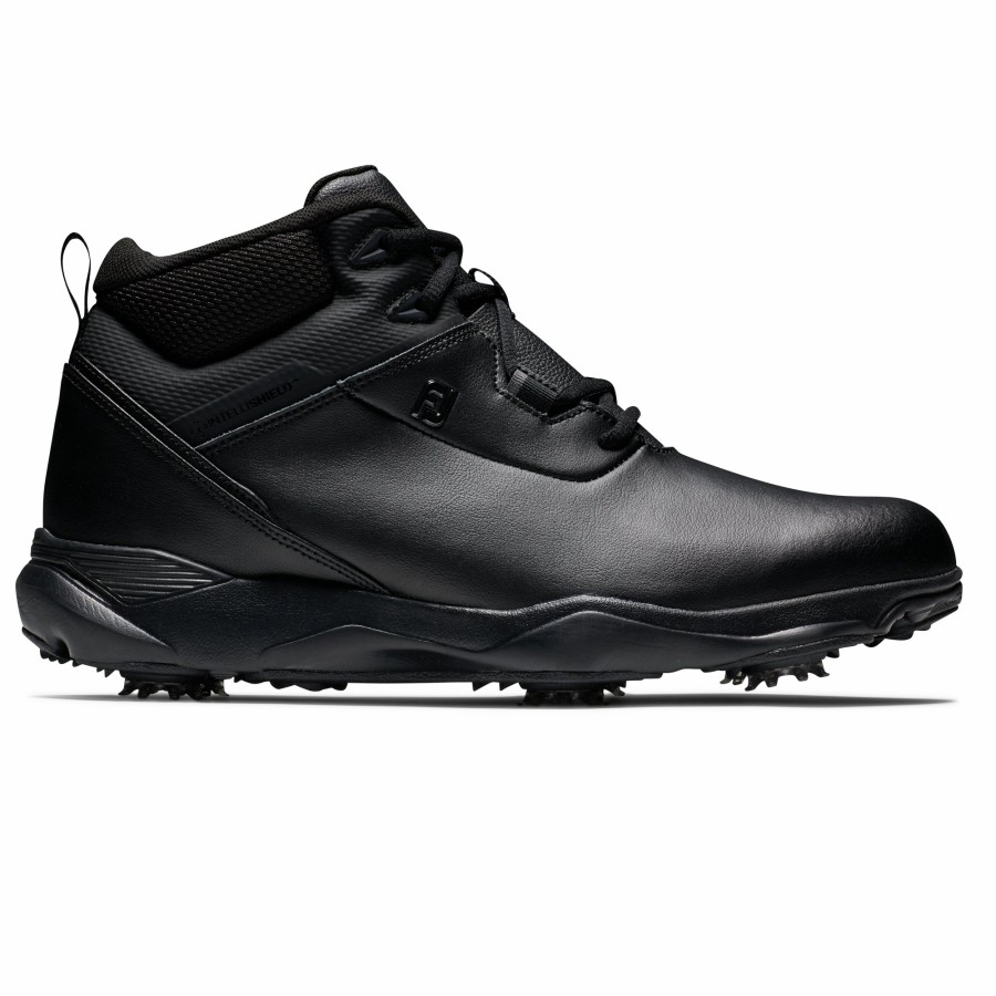 Herren FootJoy Schuhe Mit Spikes | Stormwalker Winter Golf Boots Schwarz