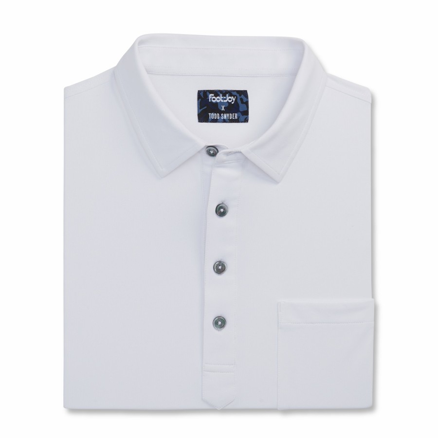 Herren FootJoy | Todd Snyder Oxford Knit Polo Weis