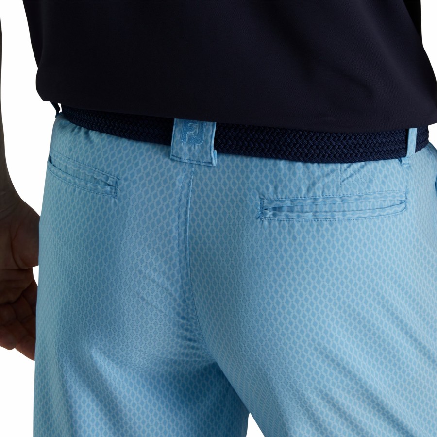 Herren FootJoy Shorts | Tonal Print Shorts Hellblau